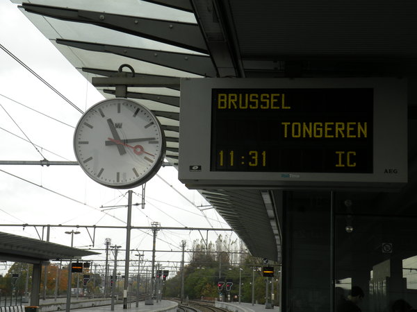 waiting for the train back to Brussels