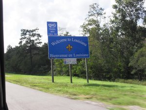 Crossing into Louisiana