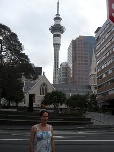 The Sky Tower and Auckland skyline
