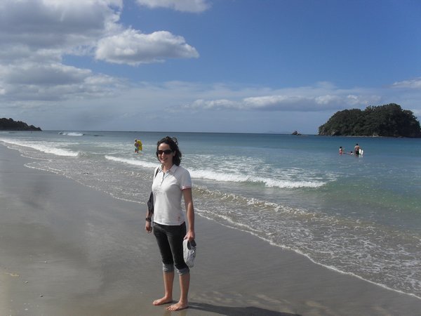 On the beach by Mount Maunganui