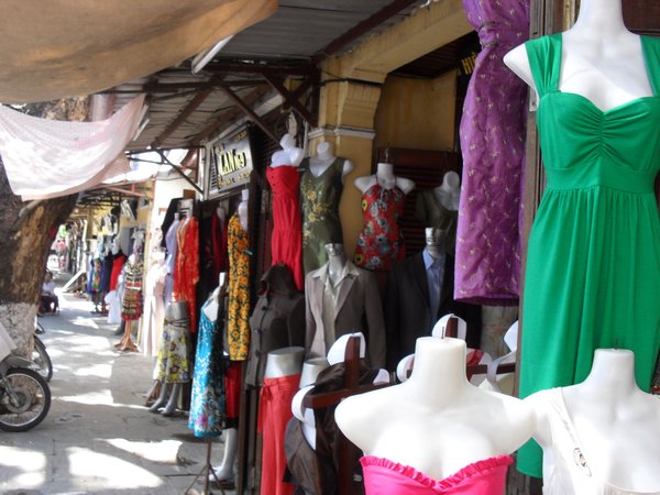 Streets lined with tailoring shops