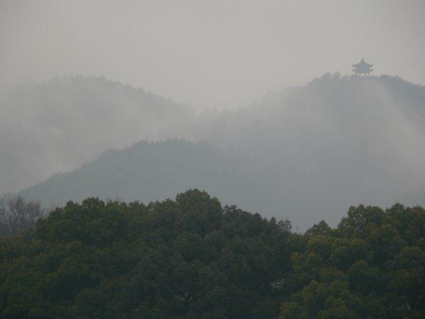 Pagoda's in the mist at West Lake