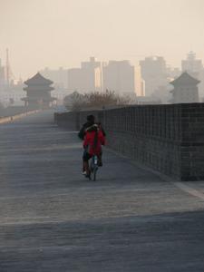 Cyclist on the Walls of Xi'an