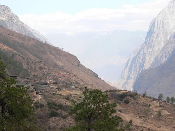 View to the end of Tiger Leaping Gorge and beyond