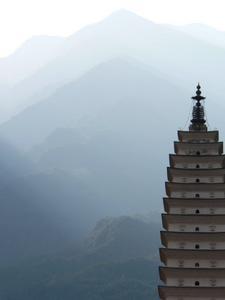 Pagoda and Mountains, Dali