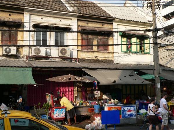 Street Stalls and Colony Housing, Bangkok