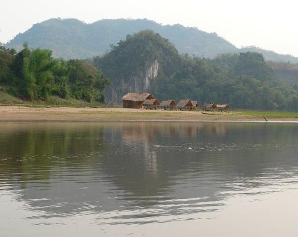 Huts by the River Nam Ou