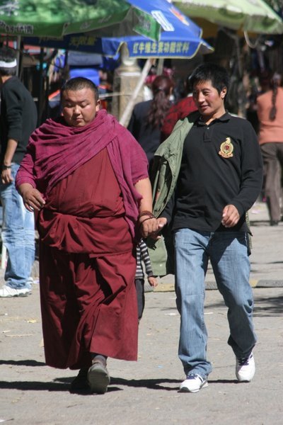 Taking your monk for a walk.