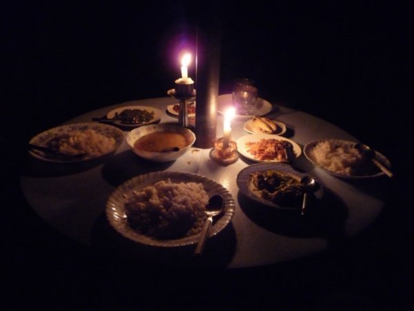 Candlelit banquet, Malayalam Resort Homestay, Alleppey
