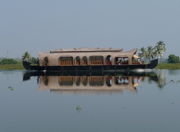 Typical houseboat, Alleppey