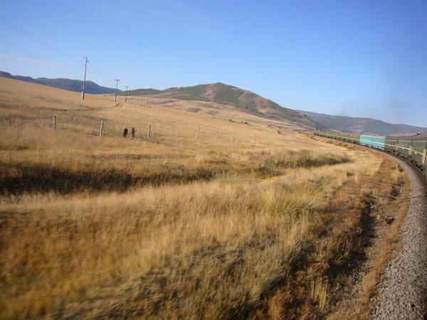 Train and hills