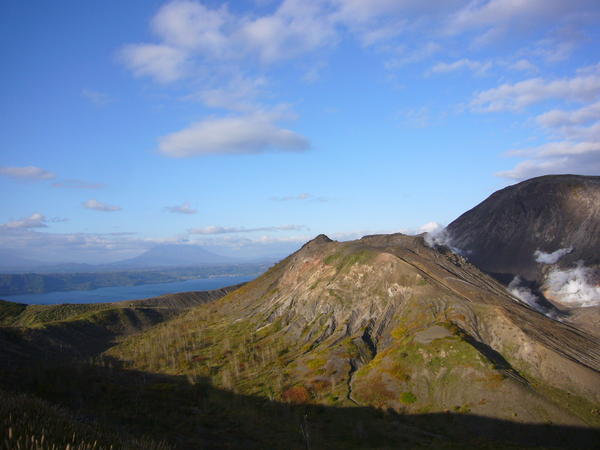 View of Uzu, Lake Toya and Mt Yotei