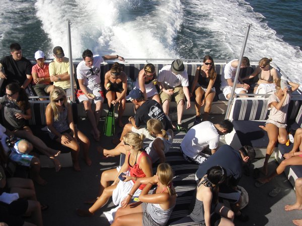 The crowded top deck