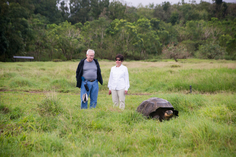 Buddy, Jennie with giant tortoise