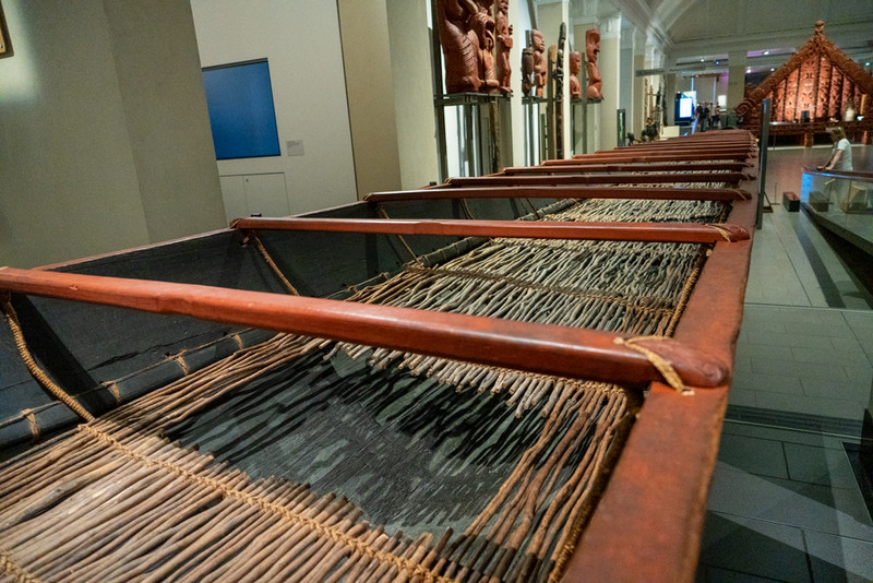 Large Maori war canoe