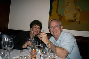 Buddy and Jennie at Gambrinus Restaurant Lisbon