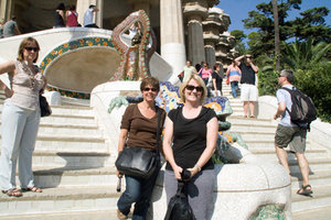 Jennie and Lucie at Parc Guell