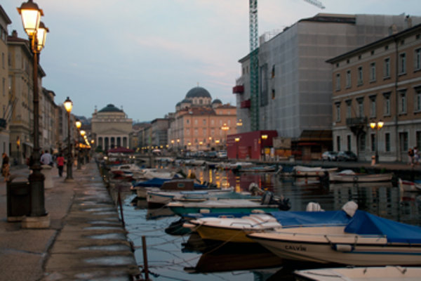 Trieste Grand Canal in early evening