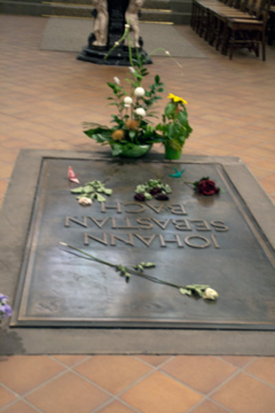 Grave of Bach in Thomaskirche