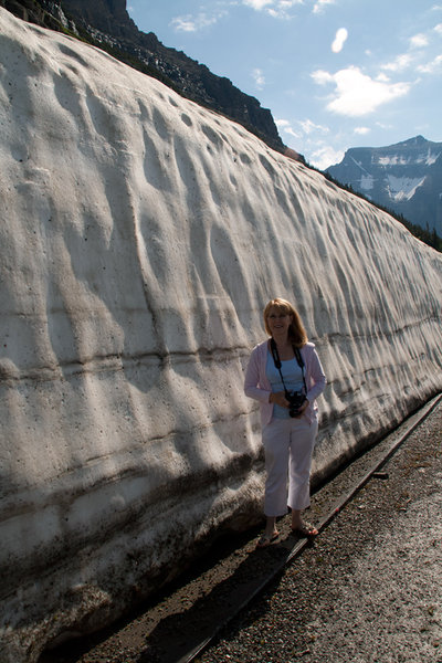 Jan with wall of snow