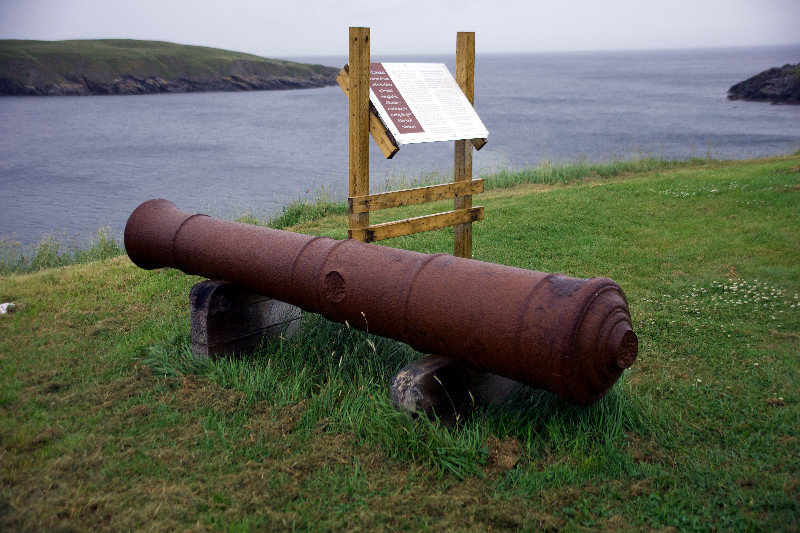 Cannon at Avalon colony on coastline south of St. John's NL 071813