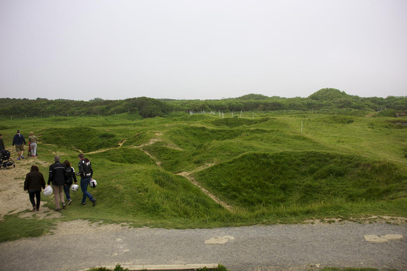 Cratered surface of Pointe du Hoc
