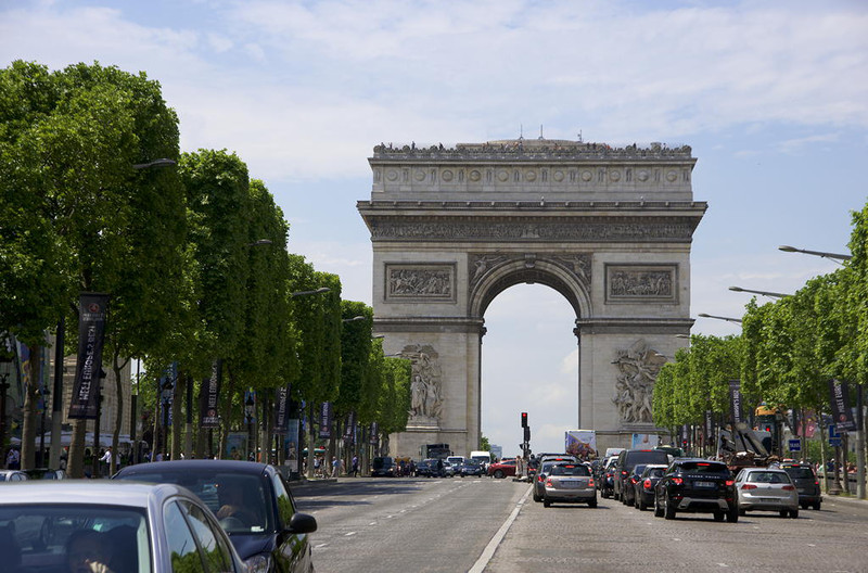 Last view of Arc de Triomphe