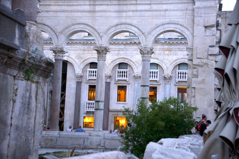 Old columns, newer facade