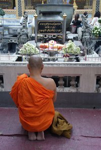 Praying Monk at the Grand Palace
