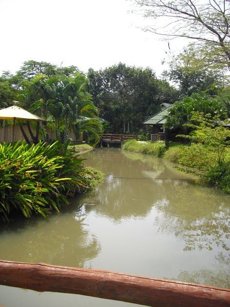 Moat surrounding Pai Hot Spring Resort