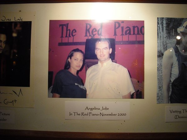 One of the pictures of Angelina in the Piano Bar