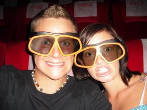 Us in our sexy 3D glasses on New Year!