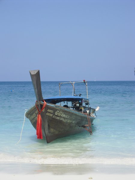 Our Long Tail boat at Bamboo Island!!!