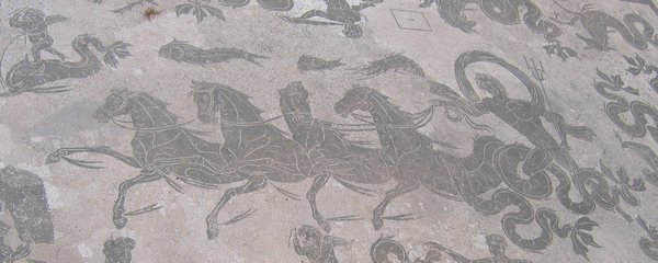 Ostia Antica - Mosaic on Floor of Bath