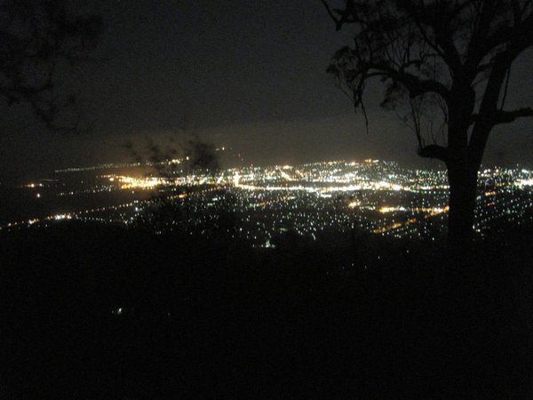 view from mt archer at night