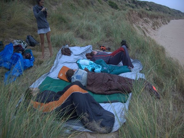 camping at the beach on phillip island