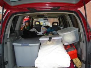 #1:  Our van fully packed