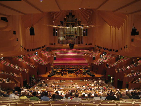 Inside the concert hall