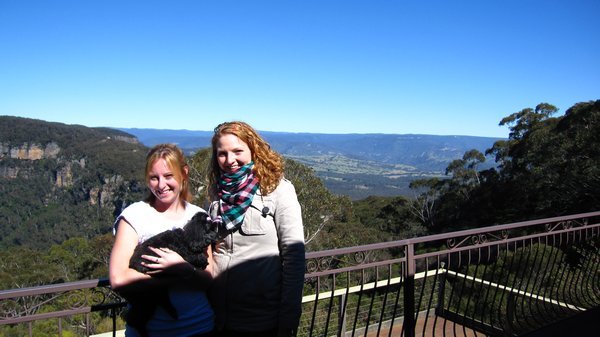 Me and Lydia on her parents' balcony overlooking the mountains :)