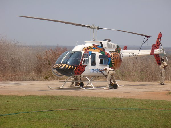 Helicopter ride over Vic Falls