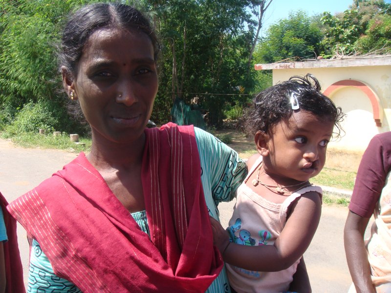 Mom and Daughter from small village