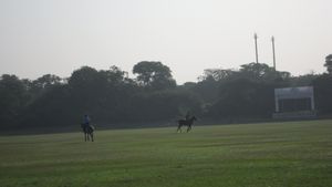 frolicking on the Rajasthan Polo field