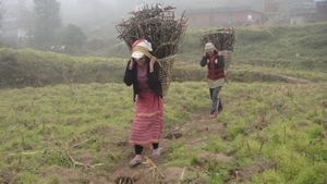 Women work hard in Nepal
