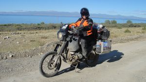 Walter (Netherlands) on his BMW