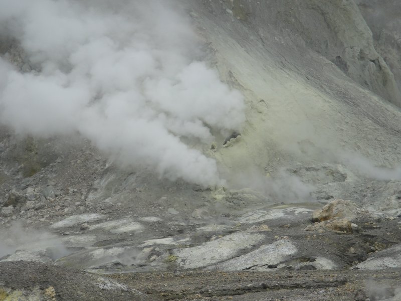Alive and active volcano