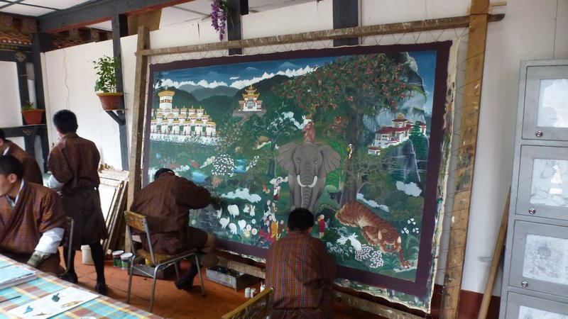Art School in Thimpa - the capital of Bhutan