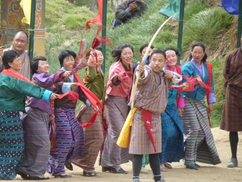 Archery competition - the National sport of Bhutan