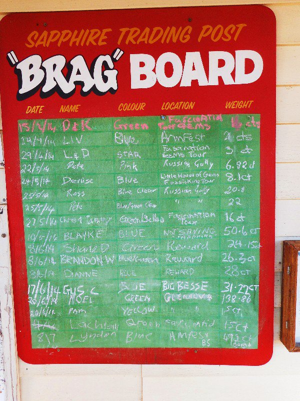 The Sapphire Brag Board