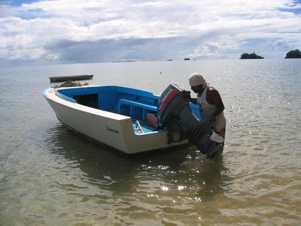 sireli and his boat