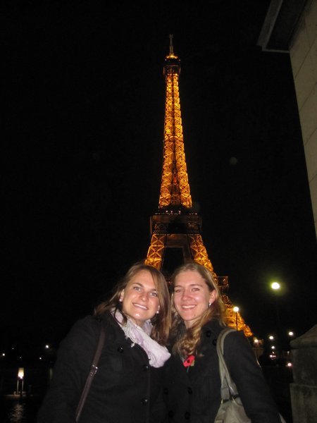 Erin & I blocking the Eiffel Tower